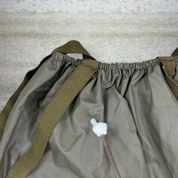 Vintage 90s Military Waders Mens L Green 100% Polyvinyl Chloride Waterproof - Picture 8 of 8